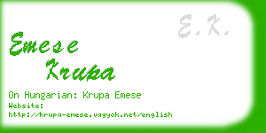 emese krupa business card